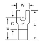 3M M10-6FBK Scotchlok Block Fork Non-Insulated Brazed Seam  - Micro Parts &amp; Supplies, Inc.