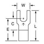 3M M10-8FBK Scotchlok Block Fork Non-Insulated Brazed Seam  - Micro Parts &amp; Supplies, Inc.