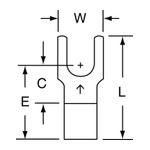 3M M10-10FBK Scotchlok Block Fork Non-Insulated Brazed Seam  - Micro Parts &amp; Supplies, Inc.