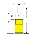 3M MV10-6FBK Scotchlok Block Fork Vinyl Insulated Brazed Seam  - Micro Parts &amp; Supplies, Inc.