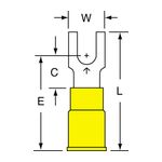 3M MV10-8FBK Scotchlok Block Fork Vinyl Insulated Brazed Seam  - Micro Parts &amp; Supplies, Inc.