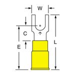 3M MV10-10FBK Scotchlok Block Fork Vinyl Insulated Brazed Seam  - Micro Parts &amp; Supplies, Inc.