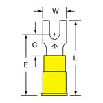 3M MVU10-6FBK Scotchlok Block Fork Vinyl Insulated Butted Seam  - Micro Parts &amp; Supplies, Inc.