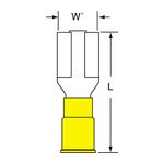 3M MVU10-375DFK Scotchlok Female Disconnect Vinyl Insulated Butted Seam  - Micro Parts &amp; Supplies, Inc.