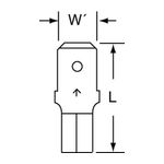 3M MU10-250DMK Scotchlok Male Disconnect Non-Insulated Butted Seam  - Micro Parts &amp; Supplies, Inc.