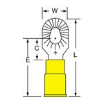 3M MV10-610RK Scotchlok Multi-Stud Ring Tongue Vinyl Insulated Brazed Seam  - Micro Parts &amp; Supplies, Inc.