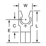 3M MU10-10FLK Scotchlok Locking Fork Non-Insulated Butted Seam  - Micro Parts &amp; Supplies, Inc.