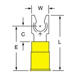 3M MNG10-10FLK Scotchlok Locking Fork Nylon Insulated w/Insulation Grip  - Micro Parts &amp; Supplies, Inc.