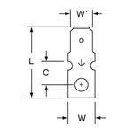 3M MA250DM/6RRK Scotchlok Double Male Ring Tongue Non-Insulated Rectangular - Micro Parts &amp; Supplies, Inc.