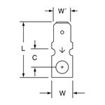 3M MA250DM/8RRK Scotchlok Double Male Ring Tongue Non-Insulated Rectangular - Micro Parts &amp; Supplies, Inc.