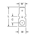 3M MA250DM/10RRK Scotchlok Double Male Ring Tongue Non-Insulated Rectangular - Micro Parts &amp; Supplies, Inc.