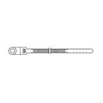 3M Standard Mounting Cable Tie 06275, #10 Screw, Weather-Resistant, Black, 8 in, 1000 per bag