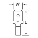 3M MU18-250DMK Scotchlok Male Disconnect Non-Insulated Butted Seam  - Micro Parts &amp; Supplies, Inc.