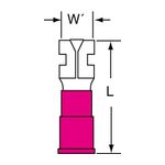 3M MVU18-187DFK Scotchlok Female Disconnect Vinyl Insulated Butted Seam  - Micro Parts &amp; Supplies, Inc.