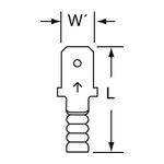 3M MU18-187DMK Scotchlok Male Disconnect Non-Insulated Butted Seam  - Micro Parts &amp; Supplies, Inc.