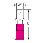 3M MVU18-187DMK Scotchlok Male Disconnect Vinyl Insulated Butted Seam  - Micro Parts &amp; Supplies, Inc.