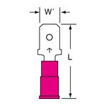 3M MVU18-250DMK Scotchlok Male Disconnect Vinyl Insulated Butted Seam  - Micro Parts &amp; Supplies, Inc.