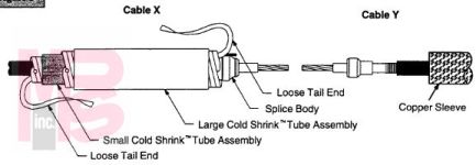 3M Molded Rubber Splice 5432-CI-1/0A  CN and JCN Cable  5 - 35 kV  1 per case