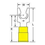 3M MV10-14FLK Scotchlok Locking Fork Vinyl Insulated Brazed Seam  - Micro Parts &amp; Supplies, Inc.