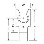 3M M10-14FLK Scotchlok Locking Fork Non-Insulated Brazed Seam  - Micro Parts &amp; Supplies, Inc.