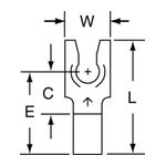 3M M14-6FLK Scotchlok Locking Fork Non-Insulated Brazed Seam  - Micro Parts &amp; Supplies, Inc.