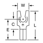 3M M18-6FLK Scotchlok Locking Fork Non-Insulated Brazed Seam  - Micro Parts &amp; Supplies, Inc.