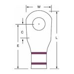 3M Scotchlok Large Gauge Ring Tongue, Copper Non Insulated Seamless MC2-38RX, Stud Size 3/8