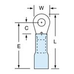 3M MH14-6R/LK Scotchlok Ring Tongue Heat Shrink Brazed Seam  - Micro Parts &amp; Supplies, Inc.