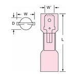 3M MNHU18-250DMIK Scotchlok Male Disconnect Heat Shrink Fully Nylon Insulated Butted Seam  - Micro Parts &amp; Supplies, Inc.