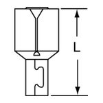 3M Scotchlok Female Disconnect, Non-Insulated Butted Seam w/Interlocking Barrel MI18-250DFK, 22-18 AWG