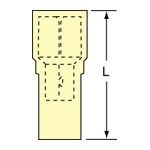 3M MNI10-250DFIK Scotchlok Female Disconnect Nylon Fully Insulated Butted Seam w/Interlocking Barrel  - Micro Parts &amp; Supplies, Inc.