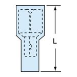 3M MNI14-250DFIK Scotchlok Female Disconnect Nylon Fully Insulated Butted Seam w/Interlocking Barrel  - Micro Parts &amp; Supplies, Inc.