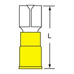 3M MVI10-250DFK Scotchlok Female Disconnect Vinyl Insulated Butted Seam w/Interlocking Barrel  - Micro Parts &amp; Supplies, Inc.