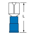 3M MVI14-250DFK Scotchlok Female Disconnect Vinyl Insulated Butted Seam w/Interlocking Barrel  - Micro Parts &amp; Supplies, Inc.