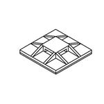 3M CTB1X1NTA-C Cable Tie Mounting Base 4-way Adhesive Mount - Micro Parts &amp; Supplies, Inc.