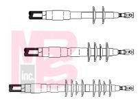 3M Cold Shrink QT-III Outdoor 4 Skirt Termination 7696-S-4  Tape  Wire and UniShield®  5-25/28 kV  1.53-2.32 in (21 13881 9 mm) Cable Insul. O.D.  1 termination/kit