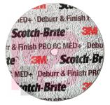 3M Scotch-Brite Deburr and Finish PRO Unitized Wheel  3 in X 0.25 in X 3 in 8C CRS+