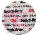 3M Scotch-Brite Deburr and Finish PRO Unitized Wheel  3 in X 0.5 in X 3 in 8C CRS+