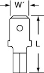 3M MU14-250DMHTX Scotchlok High Temperature Male Disconnect Non-Insulated - Micro Parts &amp; Supplies, Inc.