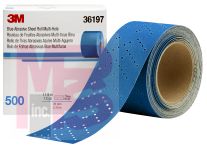 3M Hookit Blue Abrasive Sheet Roll Multi-hole36197 2.75 in x 13 y500 4 boxes per case